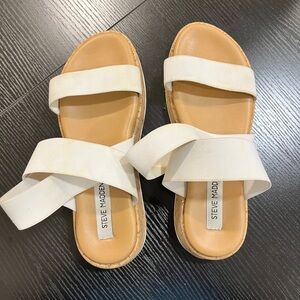 Steve Madden Cream and Tan Sandals